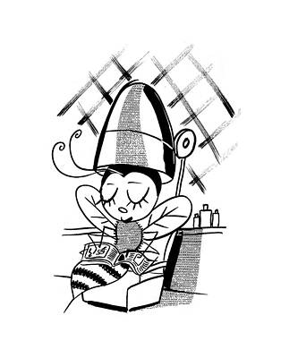 Bee Wall Art featuring the drawing Bee by Tom Bachtell