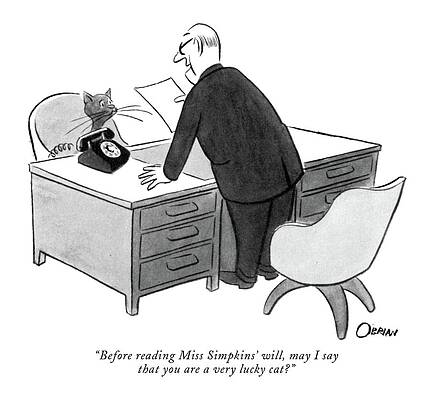 A Lucky Cat Inherits Fortune Wall Art