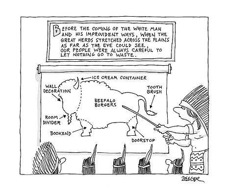 Native Drawing - Before The Coming Of The White Man by Jack Ziegler