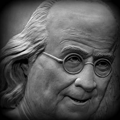 White Photograph - Ben Franklin Holga Style by Richard Reeve
