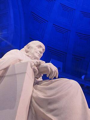 Historical Wall Art featuring the photograph Ben Franklin In Blue II by Richard Reeve