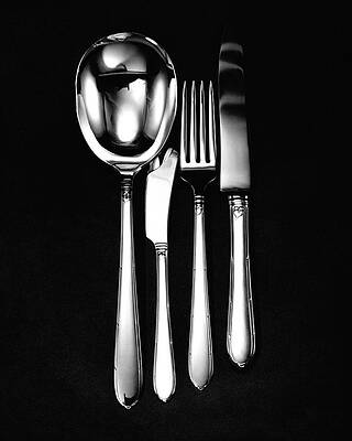 Elegant Silverware Arrangement Photograph