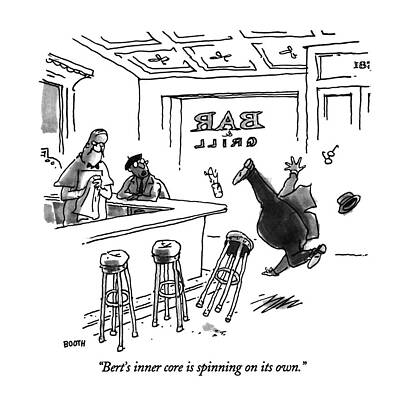 Spin Wall Art featuring the drawing Bert's Inner Core In Spinning On Its Own by George Booth