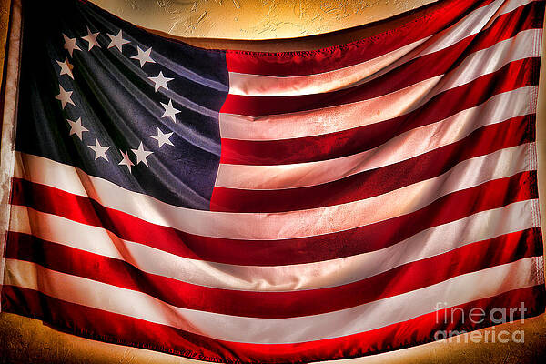 Old Photograph - Betsy Ross Flag by Olivier Le Queinec