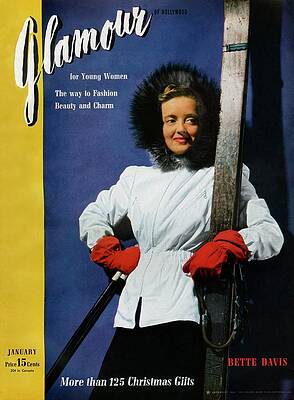 Nineteenth Century Wall Art featuring the photograph Bette Davis On The Cover Of Glamour by John Rawlings