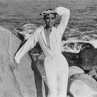 Beverly Johnson in a Stylish Jumpsuit Photograph