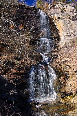 Majestic Mountain Waterfall Scene Wall Art