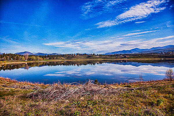 Painting - Big Twin Lake by Omaste Witkowski