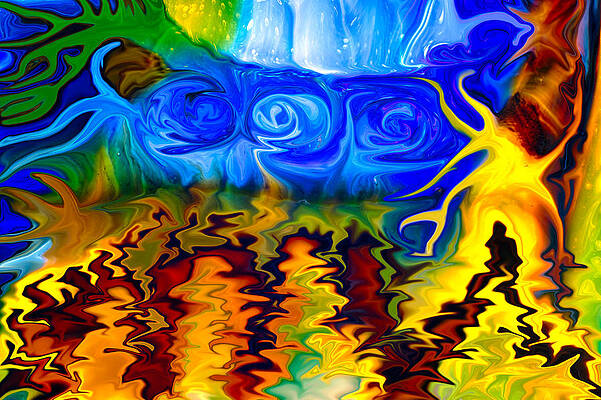 Wall Art featuring the painting Bird Bath by Omaste Witkowski