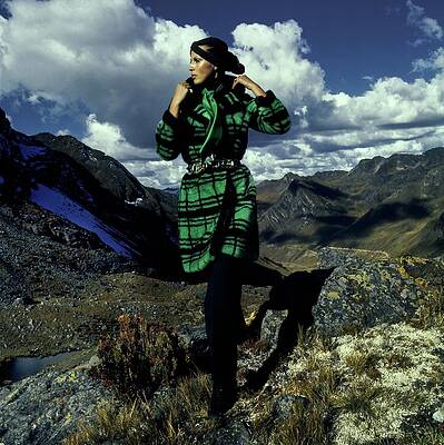 Mountain Photograph - Birgitta Af Klercker Wearing A Coat by John Cowan