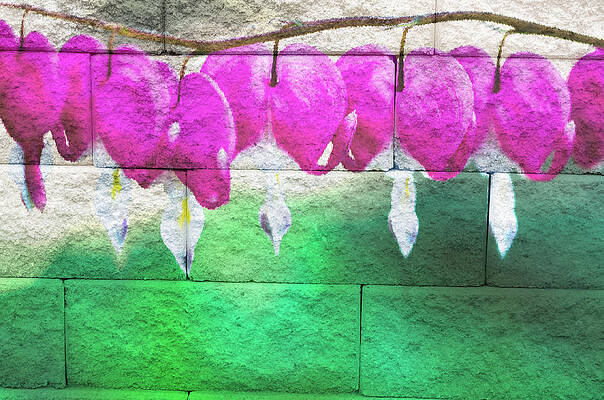 Wall Art featuring the digital art Bleeding Hearts by Crystal Wightman