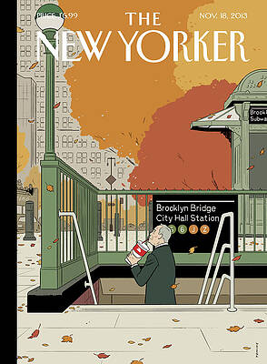 Autumn in New York Subway Entrance Wall Art