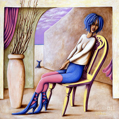 Wall Art featuring the painting BLU by Valerie White