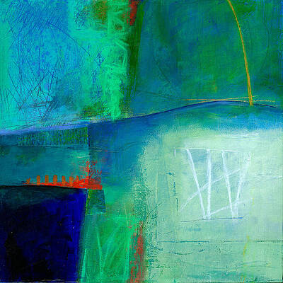 Blue and Teal Abstract Composition Wall Art