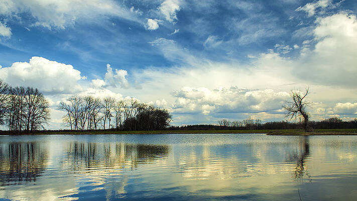 Landscape Wall Art featuring the photograph Blues At Busch Sunset by Bill and Linda Tiepelman