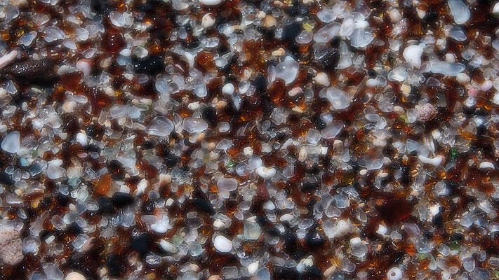 Hawaii Wall Art featuring the photograph Blurred Close Up Of Glass Beach In Kauai by Steven Heap