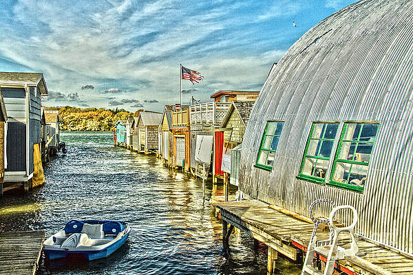 Finger Lake Photograph - Boathouse Alley by William Norton