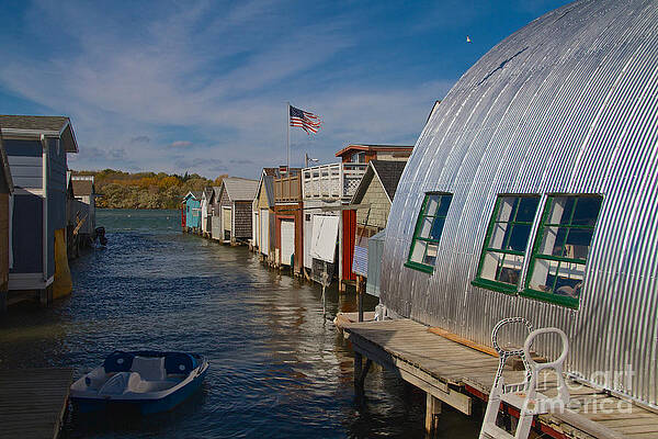 Sky Wall Art featuring the photograph Boathouse by William Norton