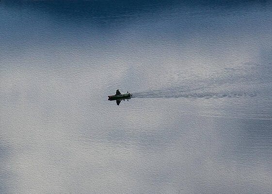 Washington Wall Art featuring the painting Boating Through The Clouds by Omaste Witkowski
