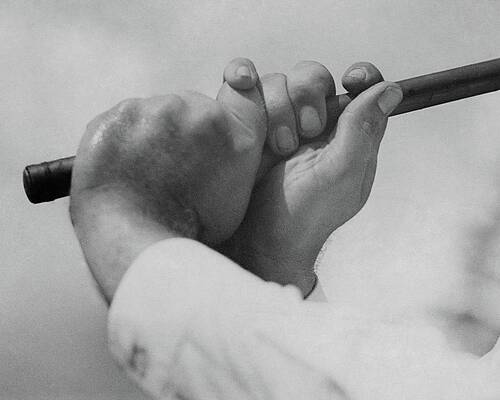 Hands Gripping a Golf Club Wall Art