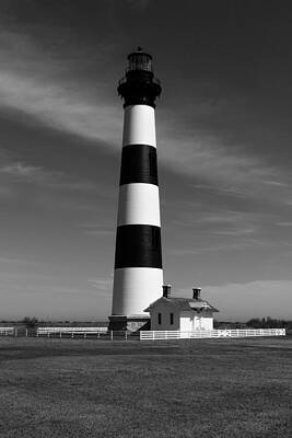 Photograph - Bodie Lighthouse In BW by Rob Narwid