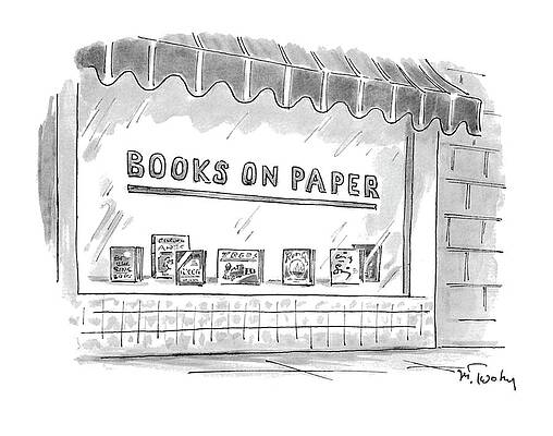 Name Wall Art featuring the drawing 'books On Paper' by Mike Twohy