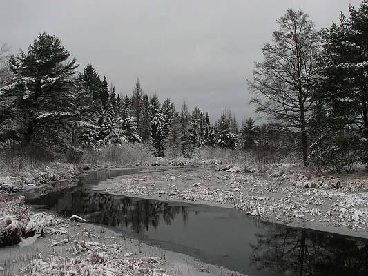 Wis Photograph - Boot Creek Ice Over by Dale Kauzlaric