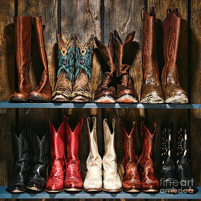 Colorful Cowboy Boots Collection Photograph