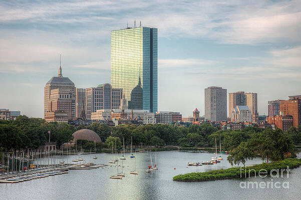 Skyline of Boston with John Hancock Tower Wall Art