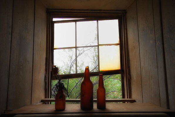 Forsake Wall Art featuring the photograph Bottles On Display by Ghostwinds Photography