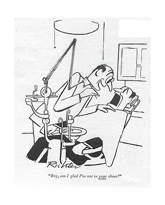 Pain Drawing - Boy, Am I Glad I'm Not In Your Shoes! by Mischa Richter