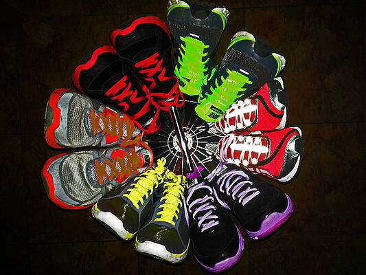 Color Wall Art featuring the photograph Brandon's Shoes by Rick Locke - Out of the Corner of My Eye