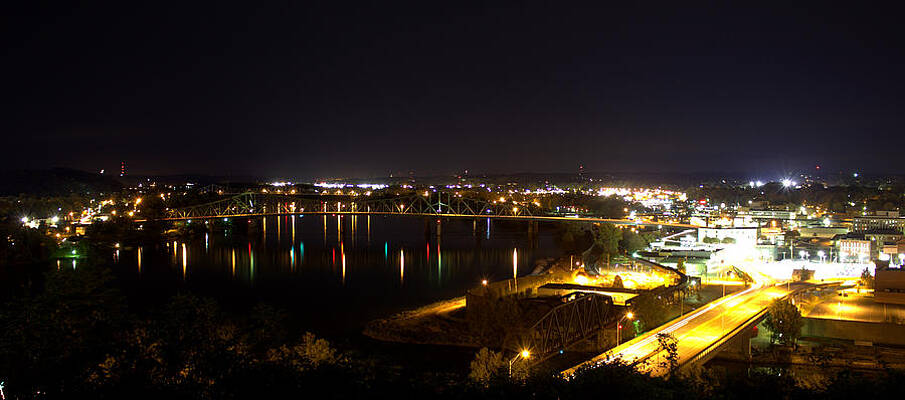 West Virginia Photograph - Bridge At Night by Jonny D