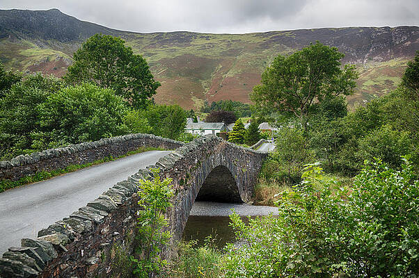 Beautiful Photograph - Bridge Over Small River At Grange In Lake District by Steven Heap