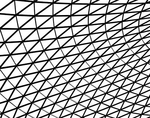 Geometric Black Mesh Pattern Wall Art