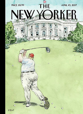 Golfing in Front of the White House Wall Art