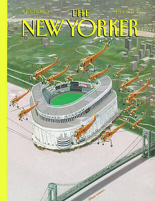 Flying Painting - New Yorker October 18th, 1993 by Bruce McCall