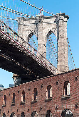 Wall Art featuring the photograph Brooklyn Bridge And The Tobacco Warehouse I by Clarence Holmes