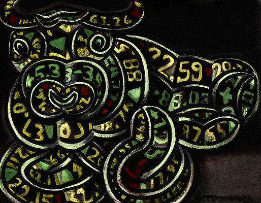 Abstract Numeric Swirls Wall Art