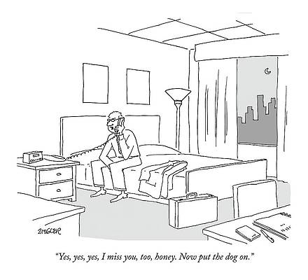 Hotel Room Phone Call Drawing