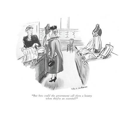 Underwear Drawing - How Could The Government Call Them A Luxury? by Helen E Hokinson