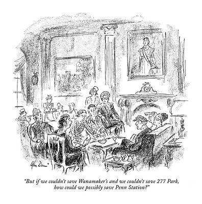 Construction Drawing - But If We Couldn't Save Wanamaker's by Alan Dunn