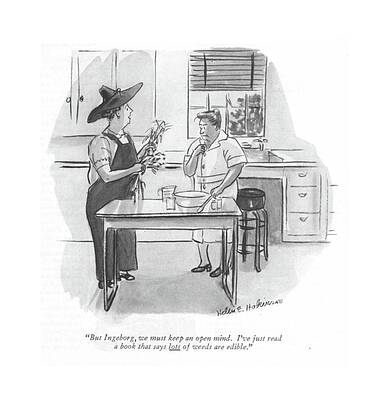 Baking Drawing - But Ingeborg by Helen E. Hokinson