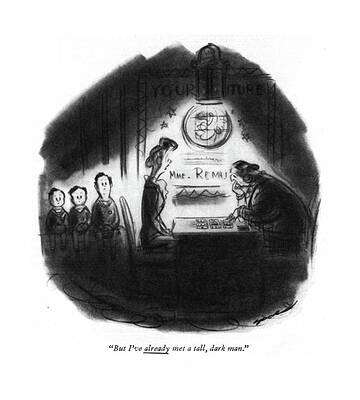 Lover Drawing - But I've Already Met A Tall by Leonard Dove