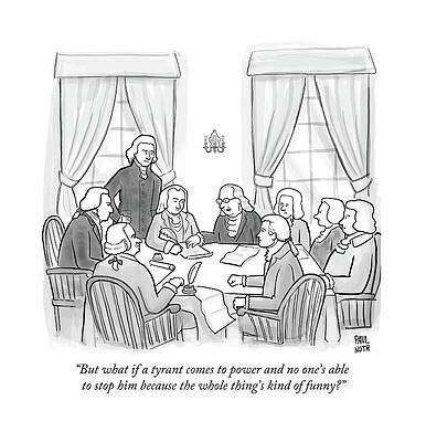 Founding Fathers Discussing a Tyrant Drawing