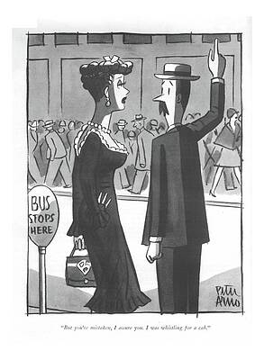 Sexy Drawing - But You're Mistaken by Peter Arno