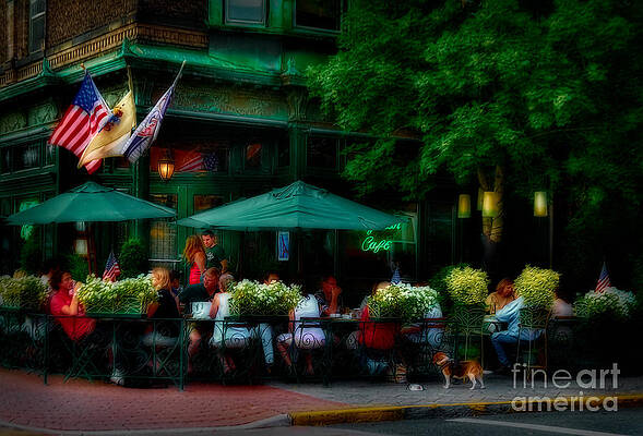 Charming Outdoor Cafe Gathering Photograph