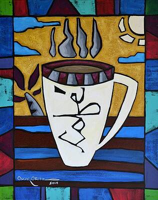 Cafe Delight with Tropical Flair Wall Art