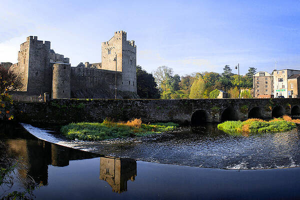 Wall Art featuring the photograph Caher Castle And Bridge by Mark Callanan