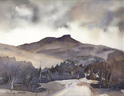 Misty Mountain Landscape Wall Art